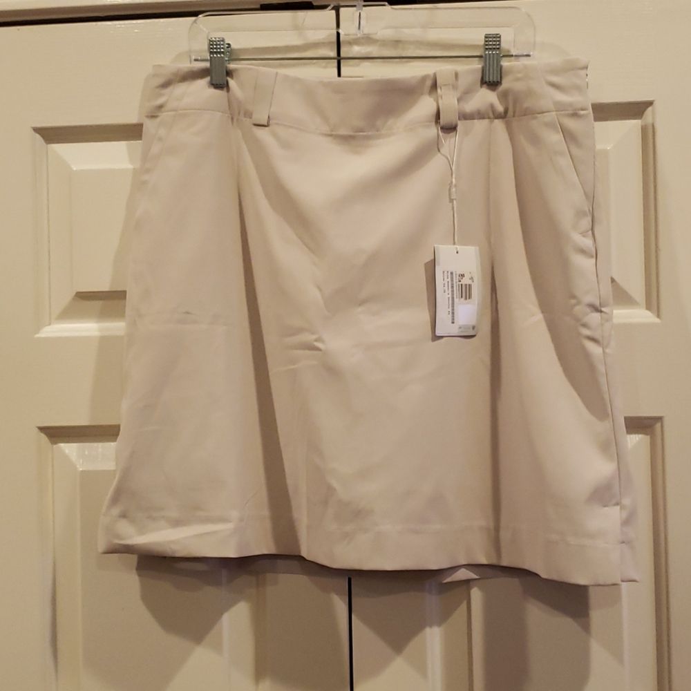 Nike golf dri-fit khaki skirt size 14 NWT